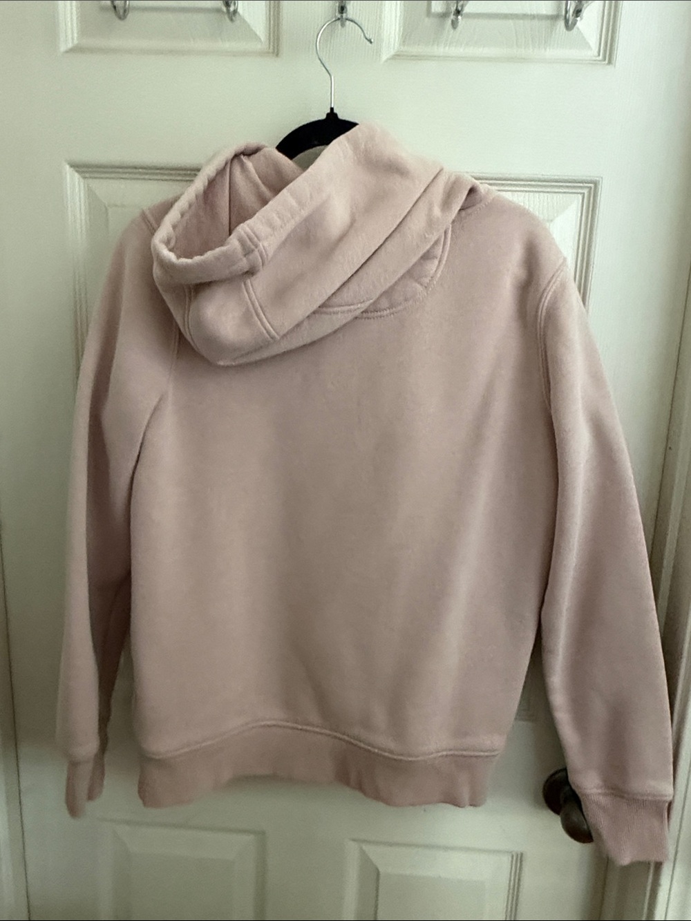 Carhartt Womens's Pale Pink Crewneck Hoodie with Dark Logo - Picture 3 of 3